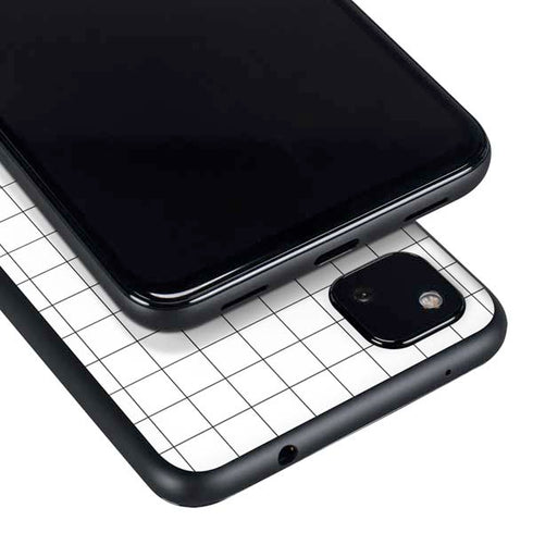 White Grid Google Pixel 4a Skin